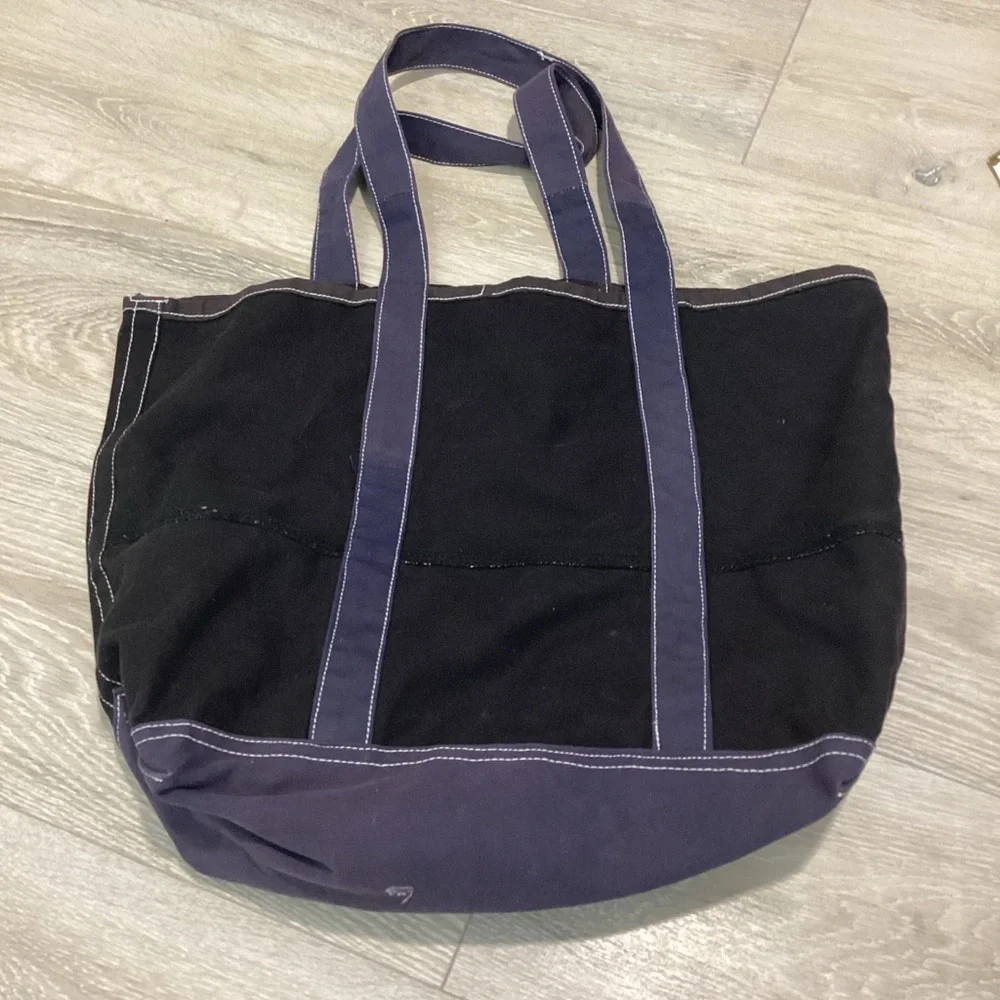 Reworked Custom Carhartt Recicle Heavy Duty Black and Blue Utility Tote Bag